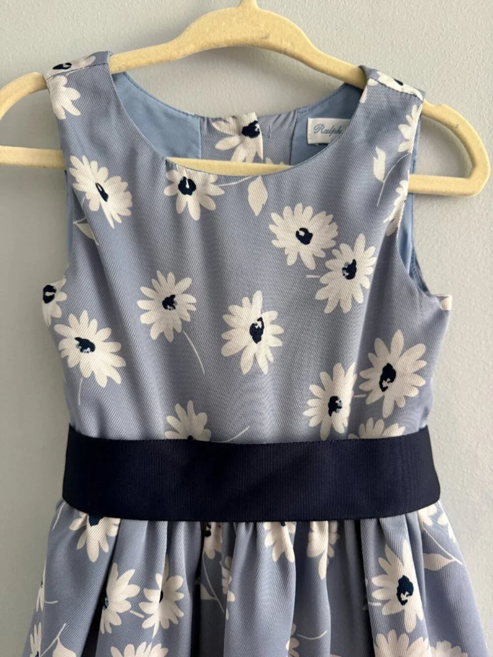 Ralph Lauren Baby Girls Blue Floral Sleeveless Party Dress 12M
